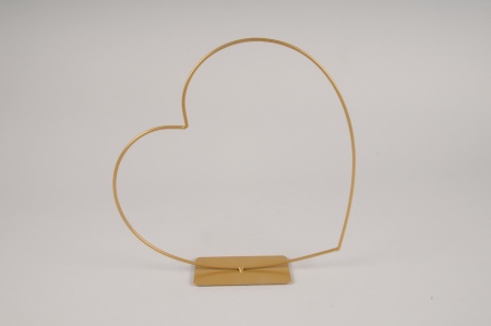 Coeur en métal or D24cm