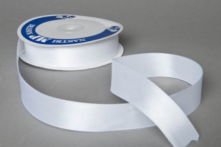 Ruban de satin blanc 25mmx50m