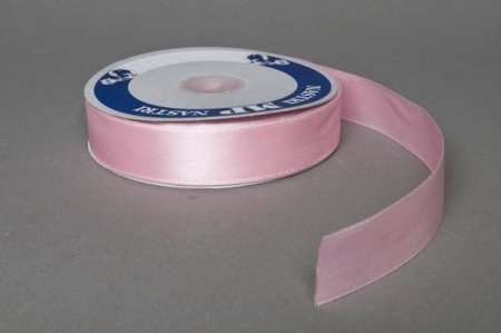 Ruban de satin rose 25mmx50m