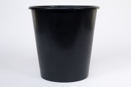 Seau conique en plastique noir 10L D24cm H26cm