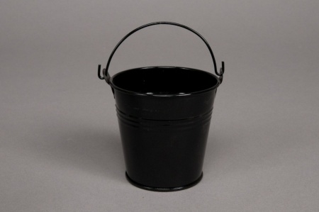 Seau en zinc noir D11cm H10cm