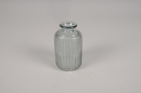 Vase bouteille en verre D6cm H10cm