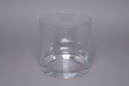 Vase en verre cylindre D20cm H20cm