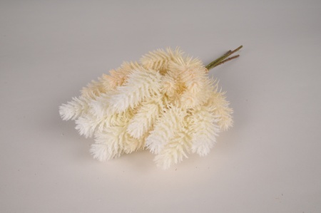 Bouquet de pin artificiel crème H37cm