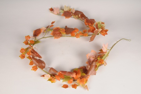 Guirlande de vigne artificielle marron et orange L190cm