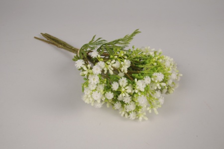 Bouquet de gypsophile artificiel blanc H34cm