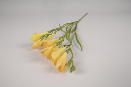 Freesia artificiel jaune H63cm