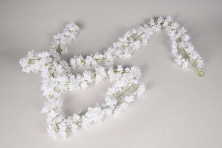 Guirlande de fleurs artificielles blanches L235cm