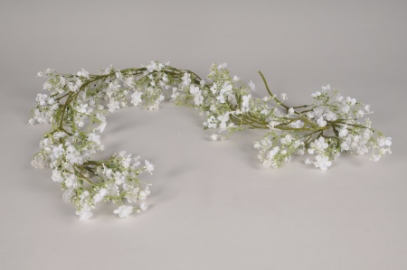 Guirlande de gypsophile artificiel blanc L122cm