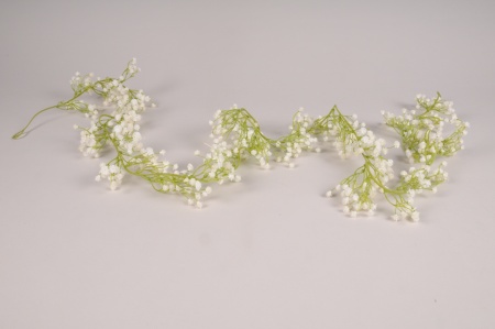 Guirlande de gypsophile artificiel blanc L170cm