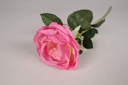 Rose artificielle rose H70cm