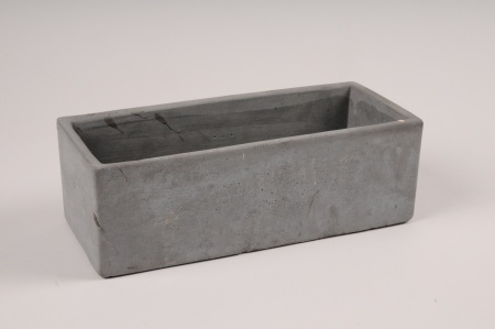 Jardinière en béton gris 24X10cm H8cm