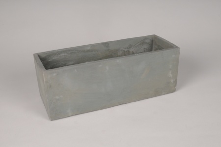 Jardinière en béton vert 23.5x10cm H8cm