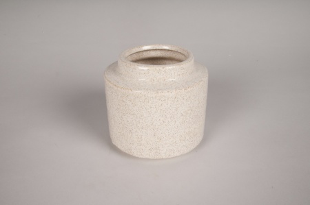 Vase en céramique crème D12cm H11cm
