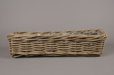 Jardinière en kubu naturel 16x60cm H15cm