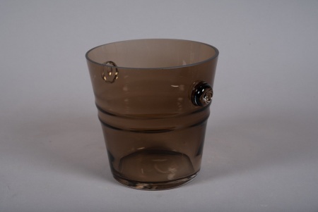 Seau à champagne en verre marron D20cm H20cm