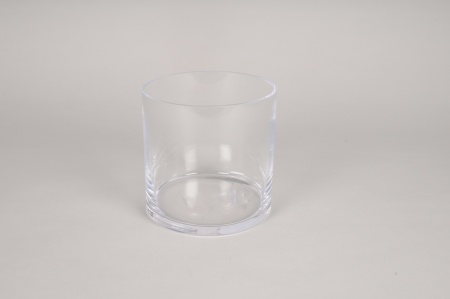 Vase en verre cylindre D15cm H15cm
