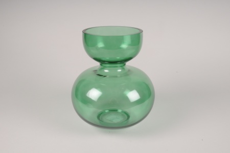 Vase en verre vert D21cm H25cm