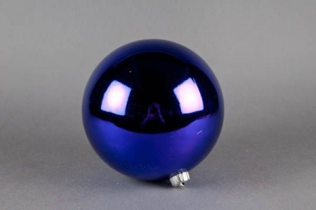 Boule plastique bleu D15cm