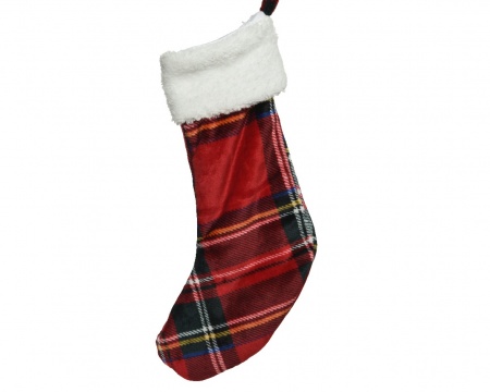 Chaussette écossaise rouge L50cm