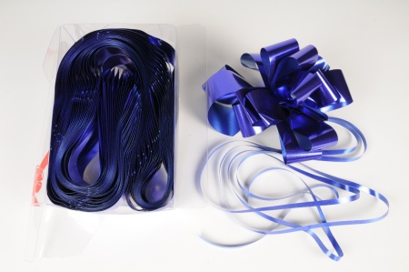 Boîte de 20 nœuds auto bleu brillant L50mm