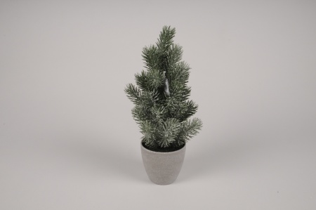 Sapin en pot artificiel enneigé H32cm