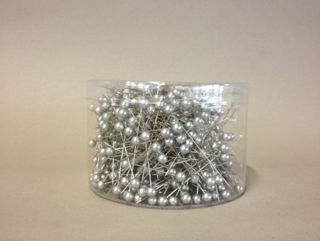 Boîte de 500 perles argent sur épingle 6x65mm