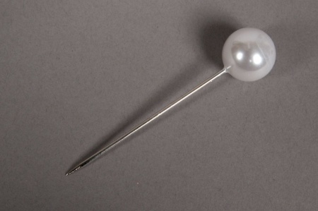 Boîte de 500 perles blanches sur épingle 6x65mm