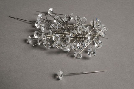 Boîte de 60 épingles diamant 8mm