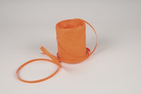 Bobine de raphia synthétique orange 200m