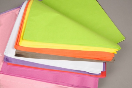Paquet de 480 feuilles papier de soie multicolore 50 x 75cm
