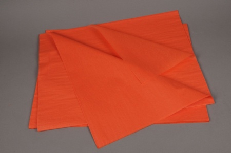 Paquet de 480 feuilles papier de soie orange 50x75cm