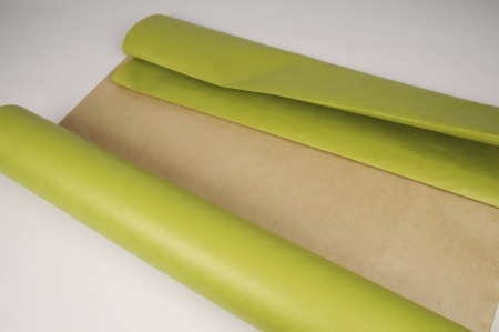 Rouleau de papier kraft vert pomme/marron 80cmx120m