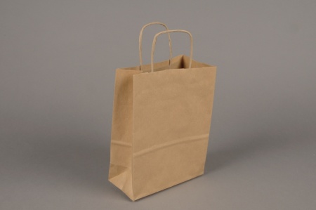 Paquet de 25 sacs kraft naturel 16x8cm H21cm