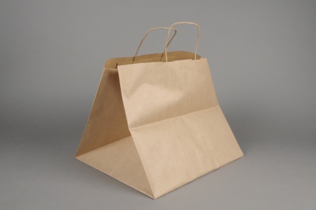 Paquet de 25 sacs kraft naturel 33cm x 37cm H31cm