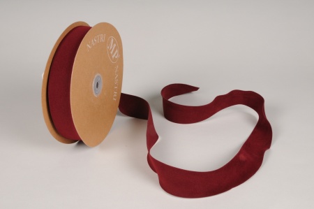 Ruban de velours bordeaux 40mm x 30m