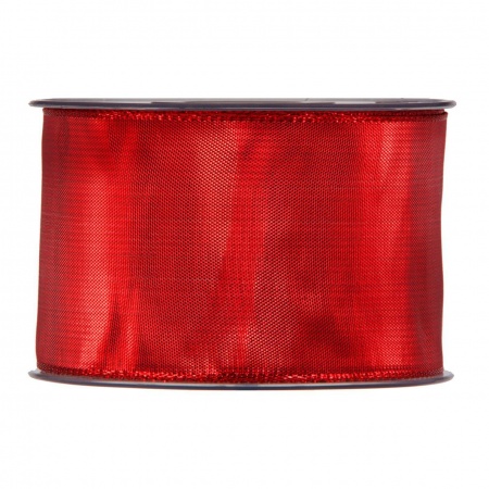Ruban métallisé armé rouge 63mm x 20m