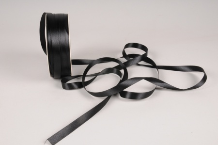 Ruban de satin noir 12mmx100m