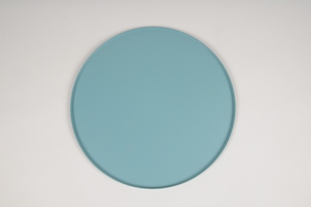 Plateau en métal bleu D29.5cm