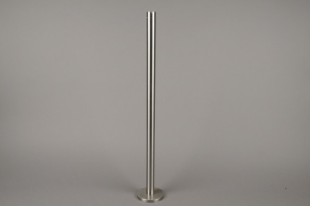 Bougeoir métal argent H71cm