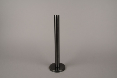Bougeoir métal noir H31.5cm