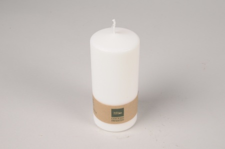 Boîte de 12 bougies blanches naturelles D5.5cm H13cm