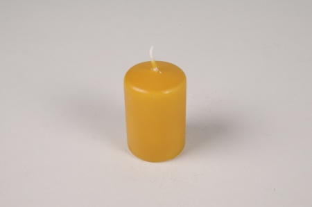 Boîte de 24 bougies cylindres miel D4cm H6cm