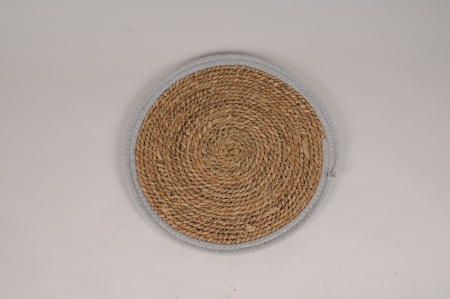 Tapis en jonc naturel D38cm