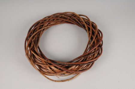 Couronne en osier brun D40cm