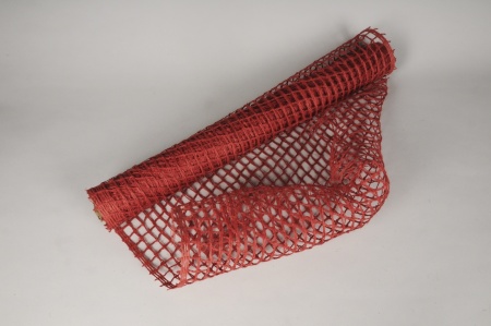 Rouleau de toile de jute rouge 60cm x 5m