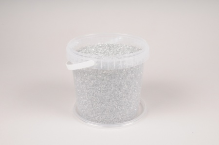 Seau 2.5L gravier de verre argenté D2/4mm