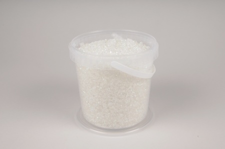 Seau 2.5L Gravier de verre blanc irisé D2/4mm