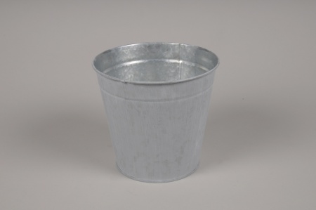 Cache-pot en zinc blanchi D16cm H14.5cm