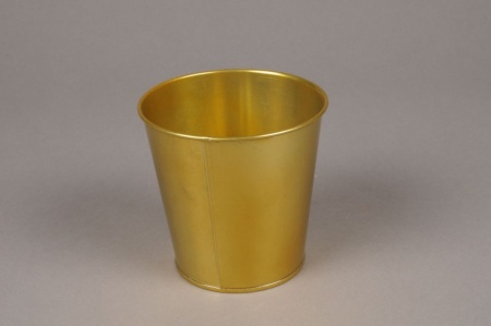 Cache-pot en zinc or D13.5cm H12cm
